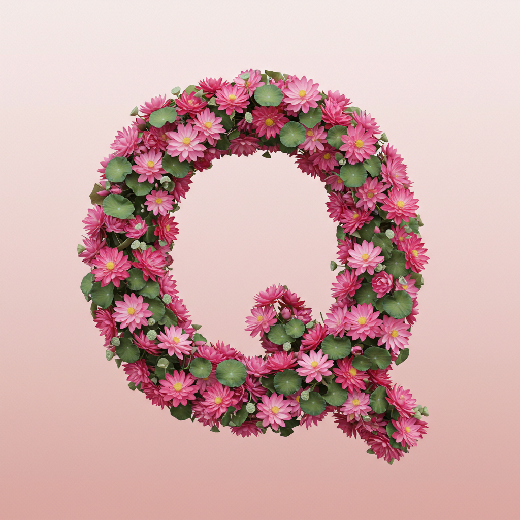 Lotus — litera Q (wariant 2)