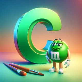 M&m — litera C (wariant 2)
