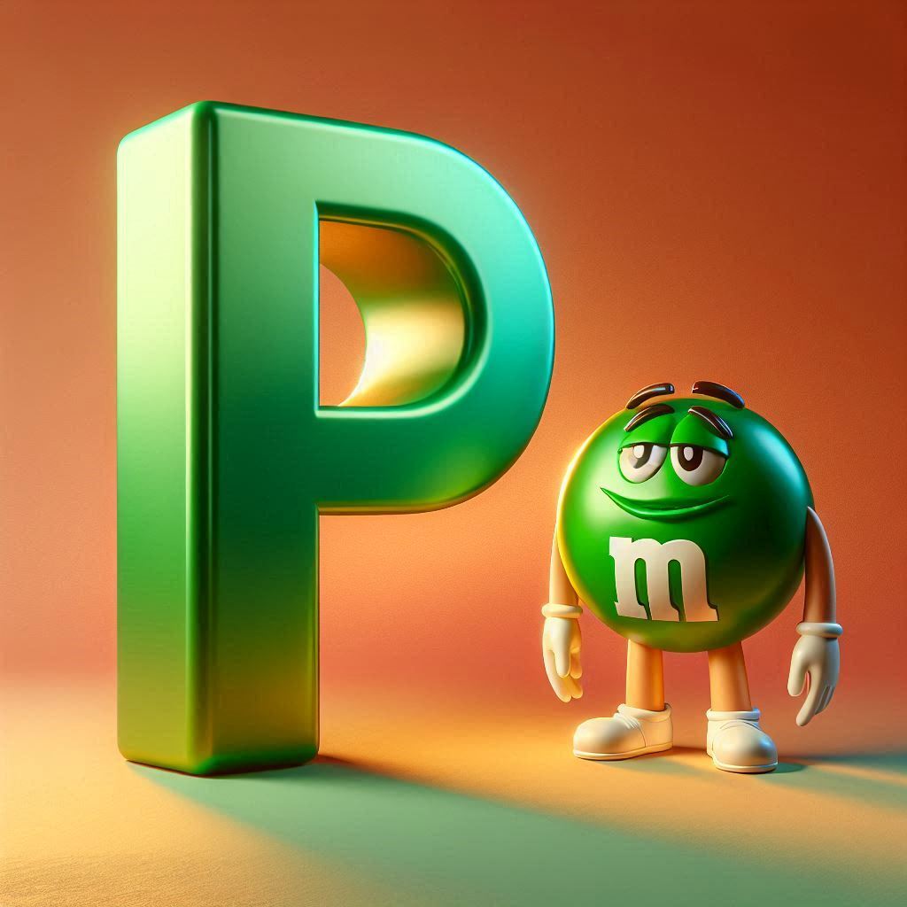 M&m — litera P