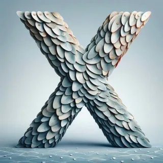 Marine mosaic — litera X