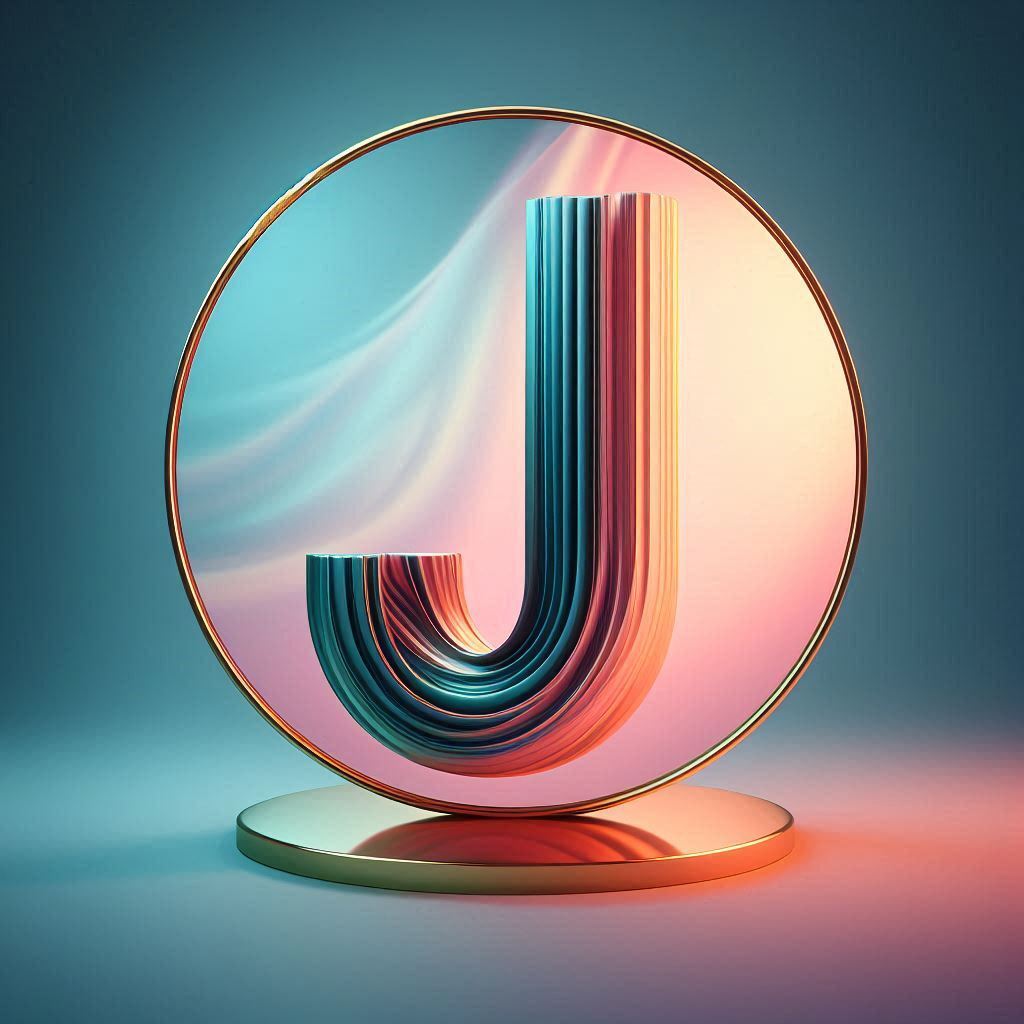 Mirror — litera J (wariant 2)