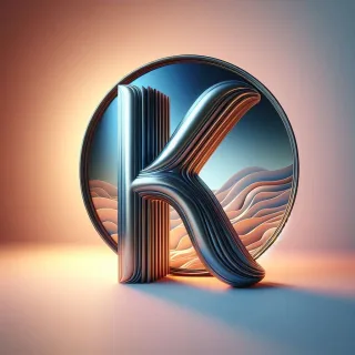 Mirror — litera K (wariant 2)