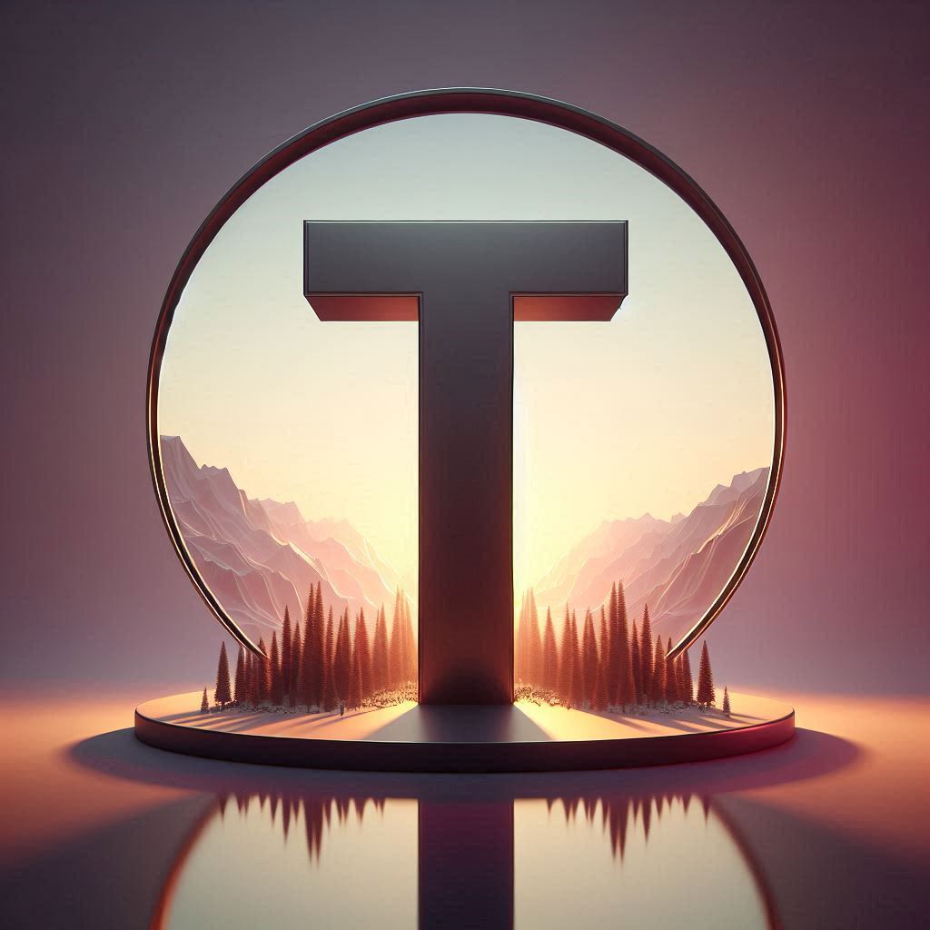 Mirror — litera T (wariant 2)