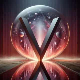Mirror — litera V (wariant 2)