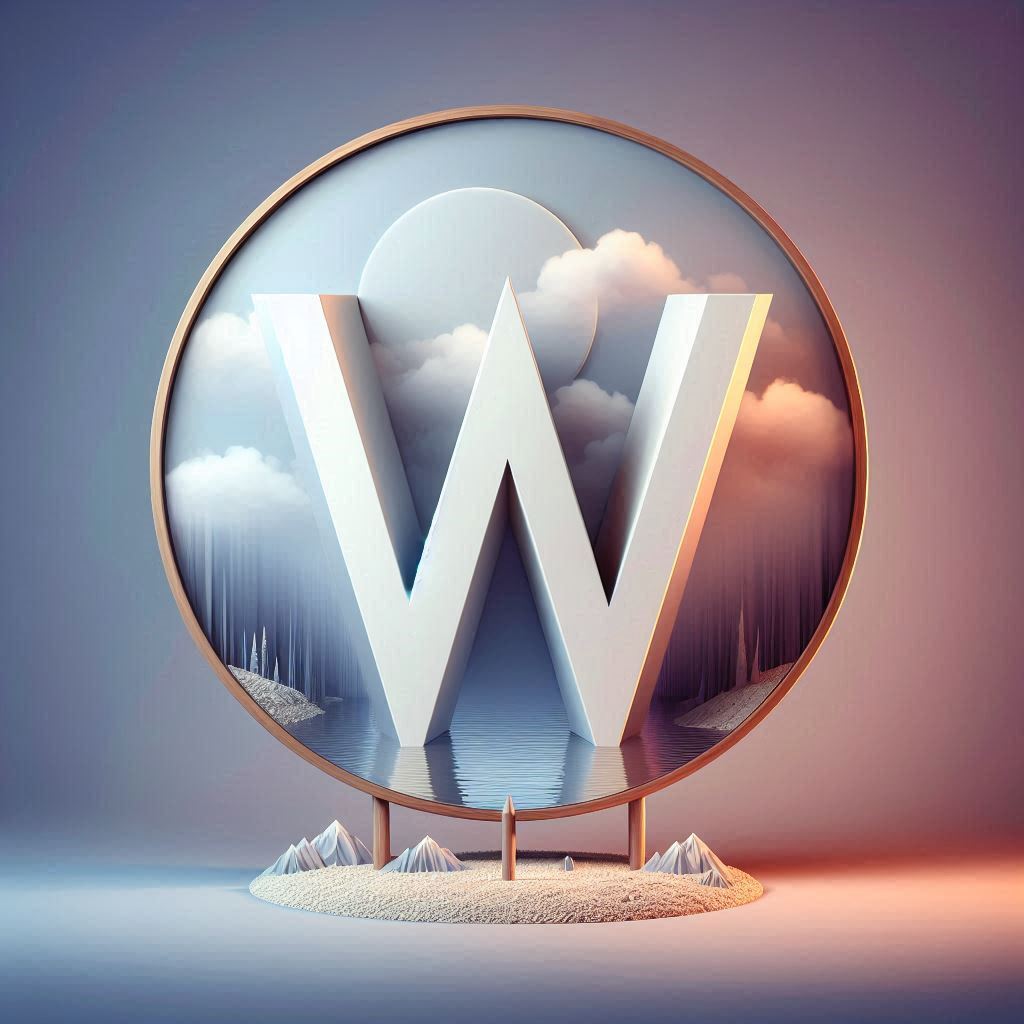 Mirror — litera W (wariant 2)