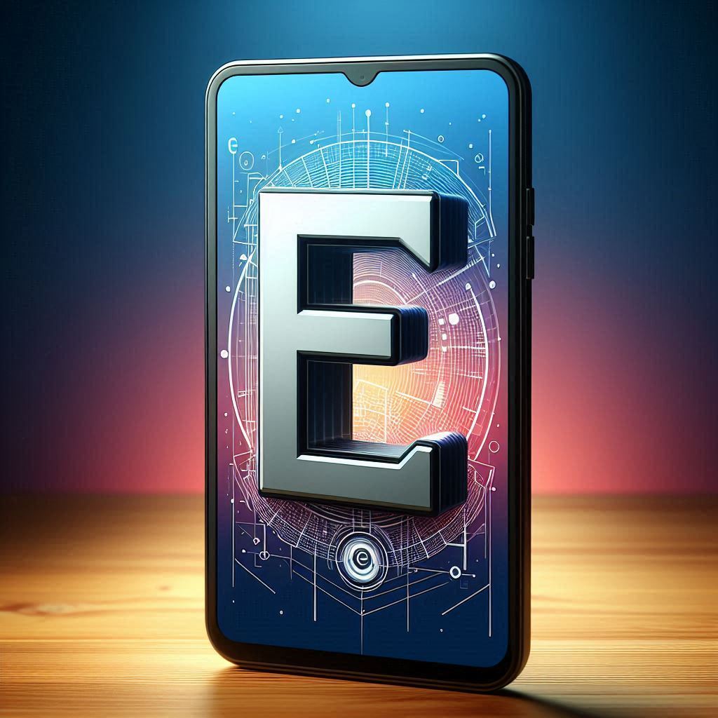 Mobile phone — litera E (wariant 2)