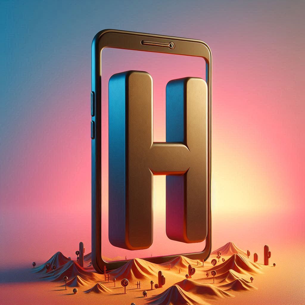 Mobile phone — litera H (wariant 2)
