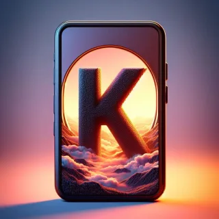 Mobile phone — litera K (wariant 2)
