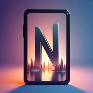 Mobile phone — litera N (wariant 2)