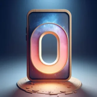 Mobile phone — litera O (wariant 2)