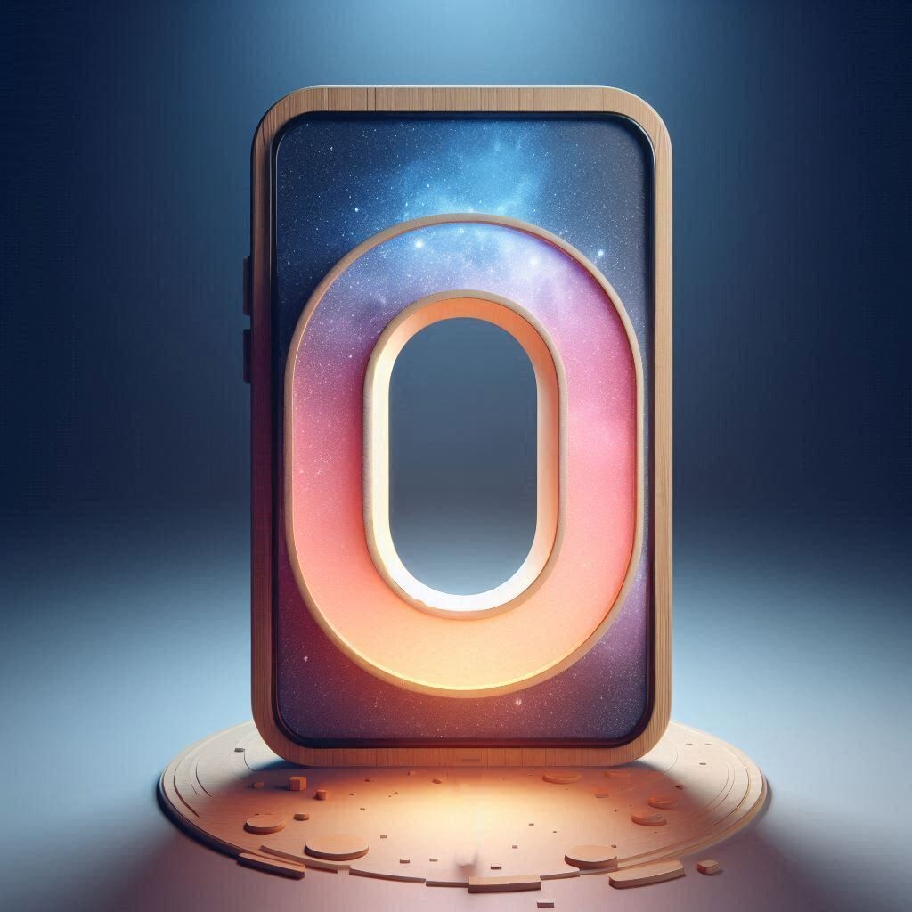 Mobile phone — litera O (wariant 2)