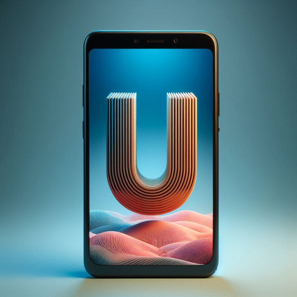 Mobile phone — litera U (wariant 2)