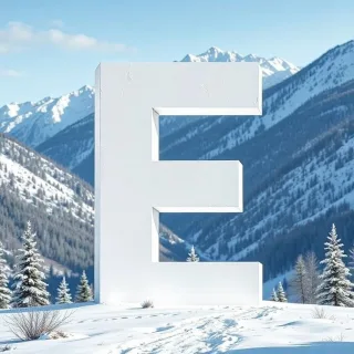 Mountains in winter — litera E