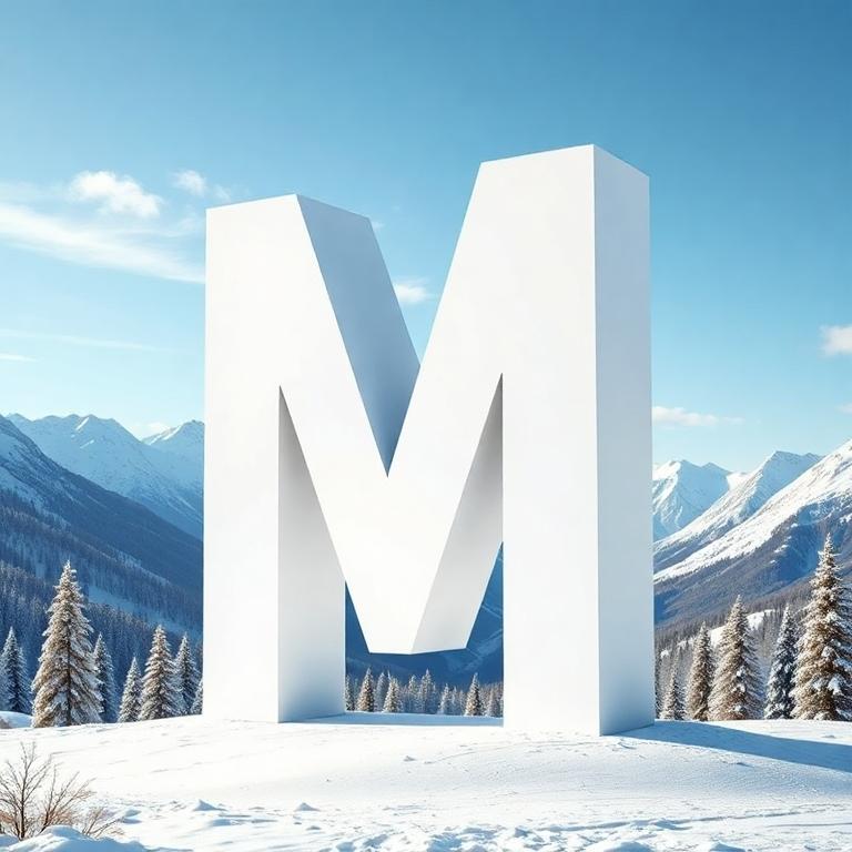 Mountains in winter — litera M