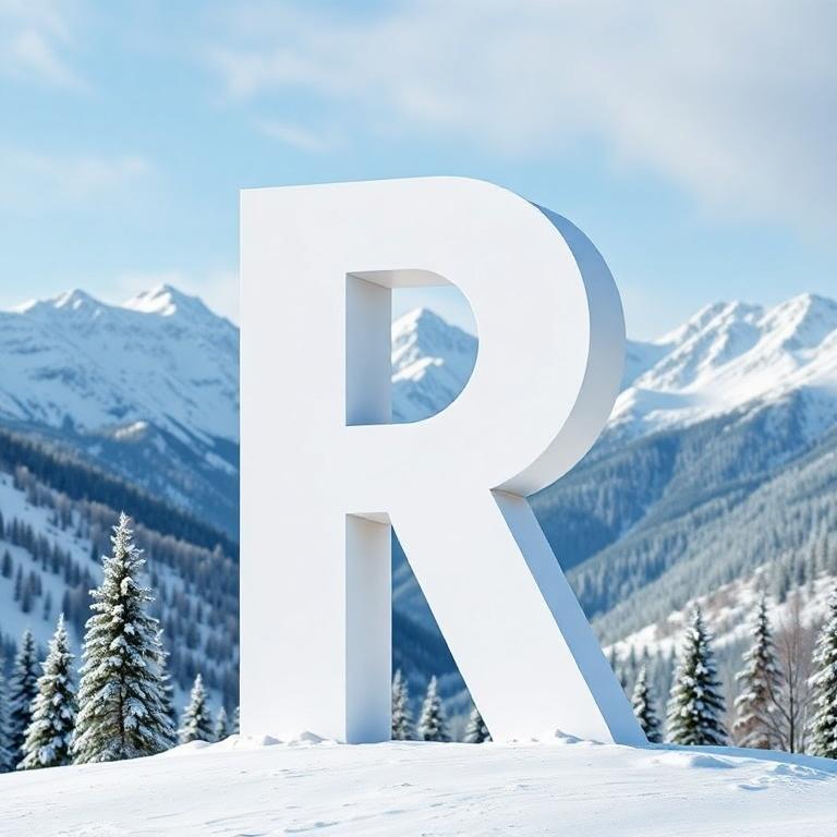 Mountains in winter — litera R
