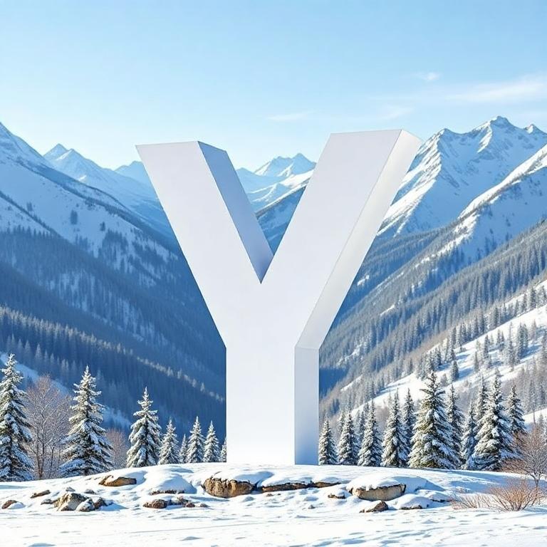 Mountains in winter — litera Y