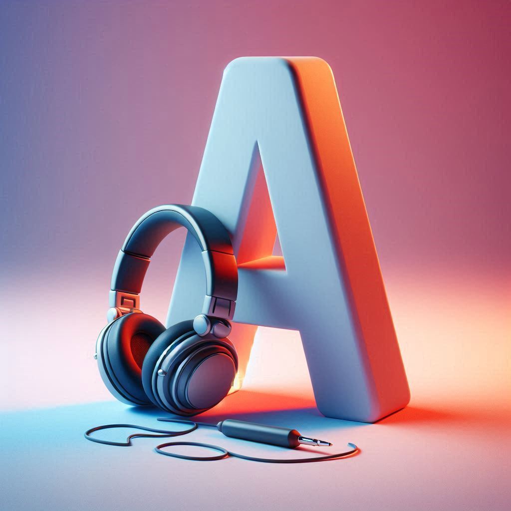 Music headphones — litera A (wariant 2)