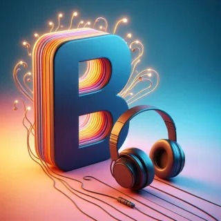 Music headphones — litera B (wariant 2)