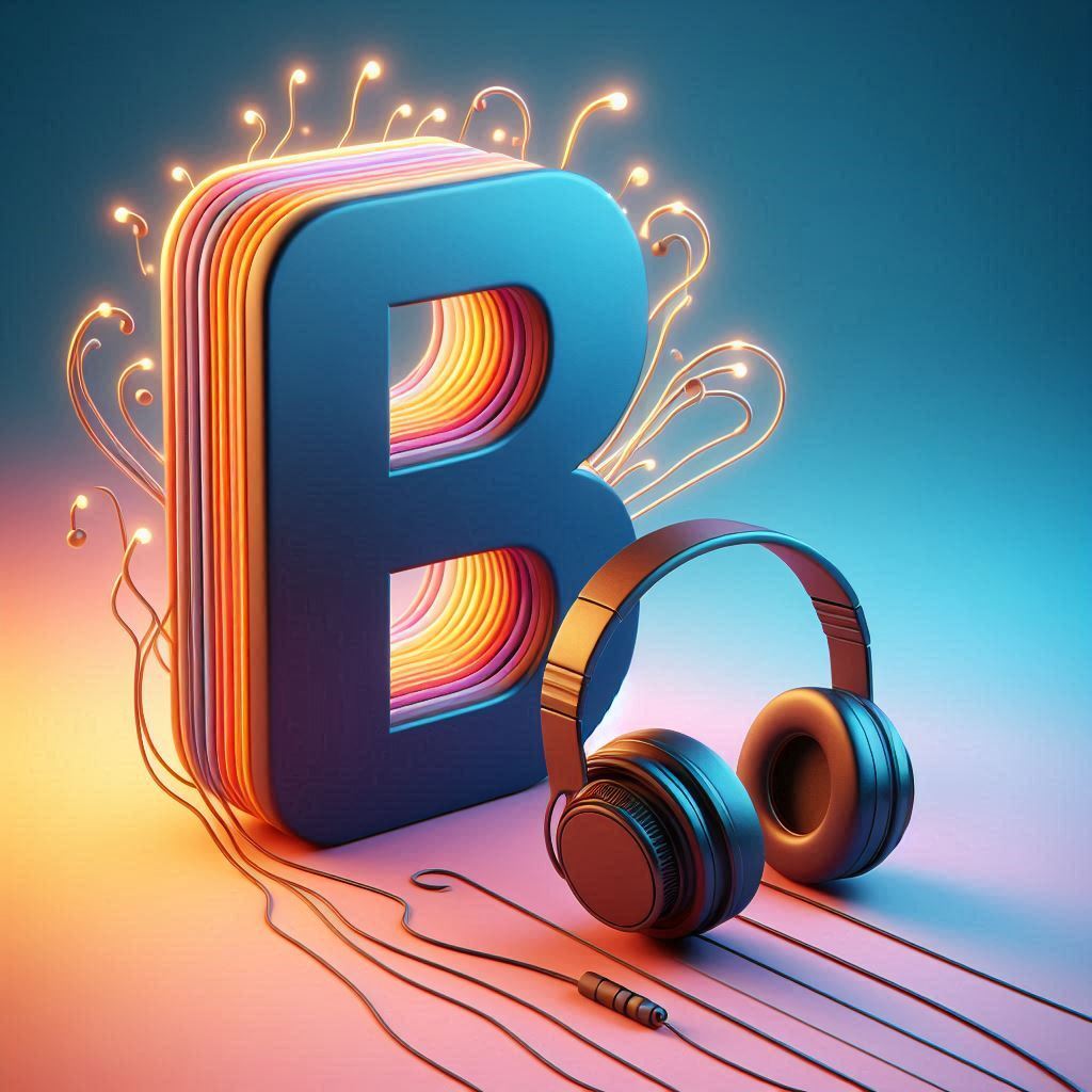 Music headphones — litera B (wariant 2)