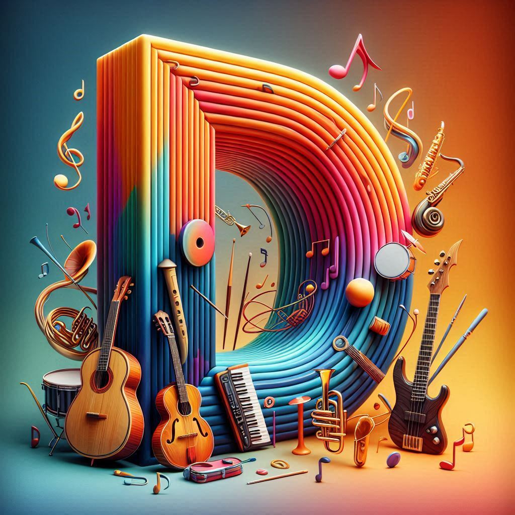 Musical instruments — litera D (wariant 2)
