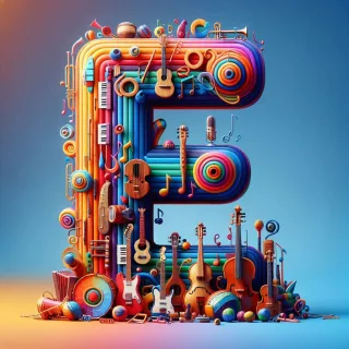 Musical instruments — litera E