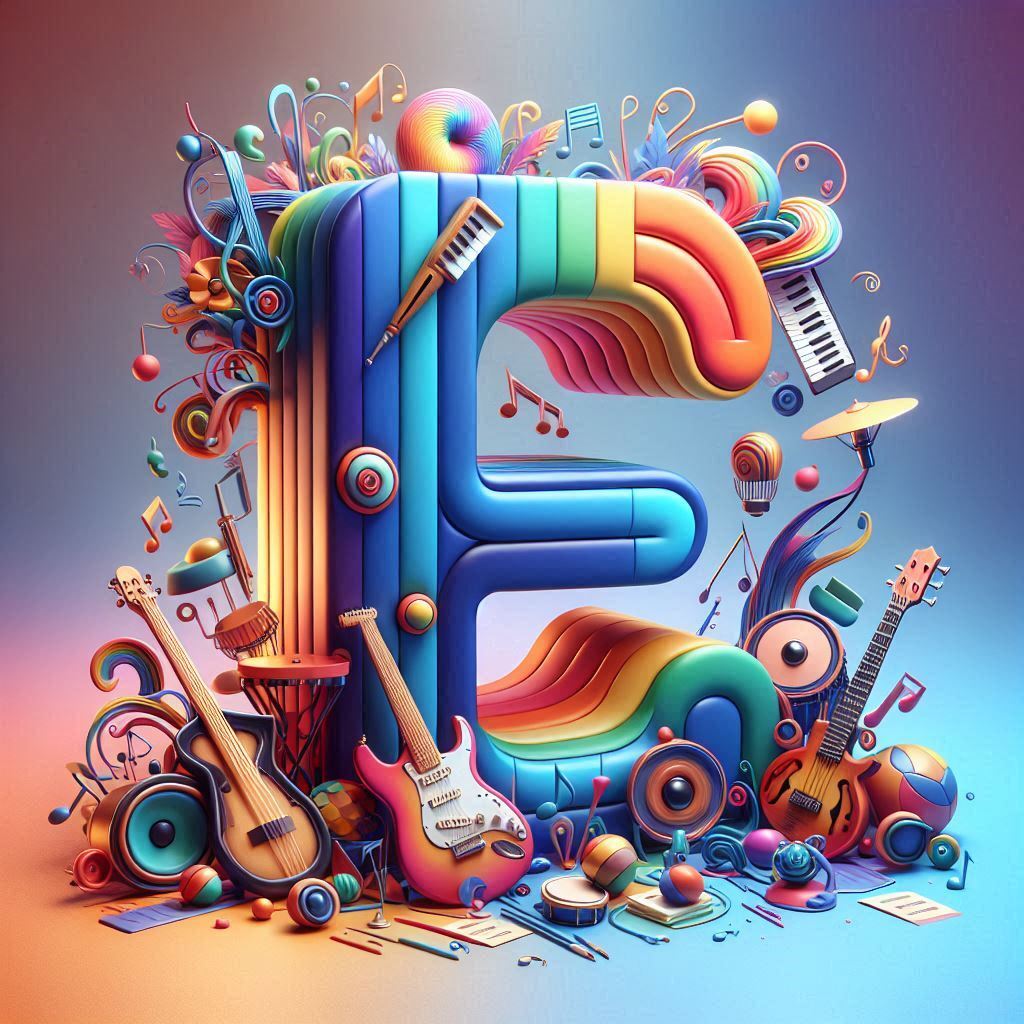 Musical instruments — litera E (wariant 2)