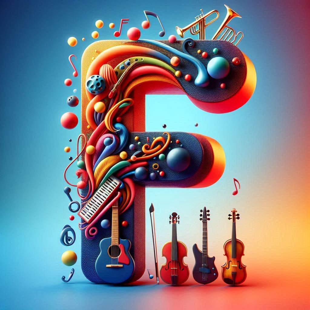 Musical instruments — litera F (wariant 2)