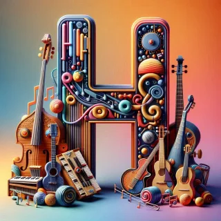Musical instruments — litera H (wariant 2)