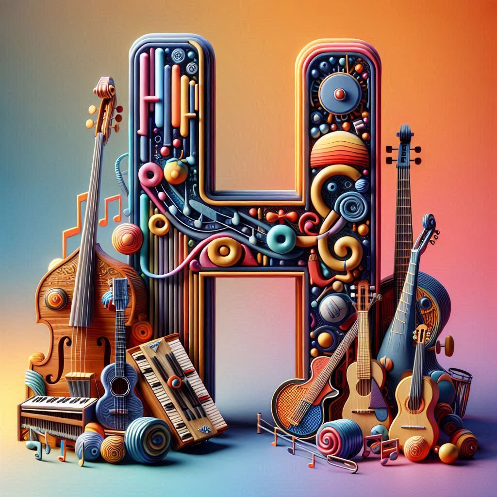 Musical instruments — litera H (wariant 2)