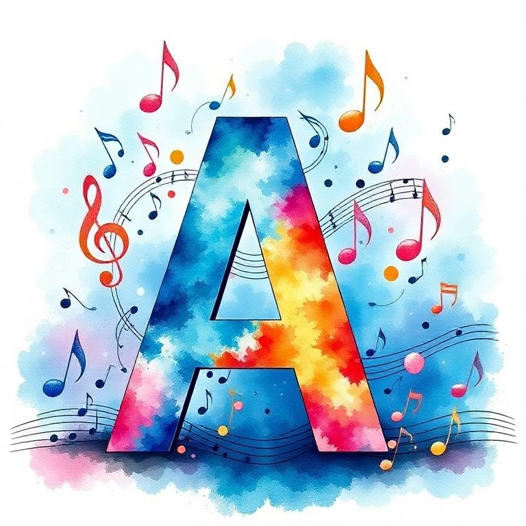 Musical notes 3 — litera A