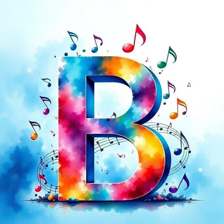 Musical notes 3 — litera B