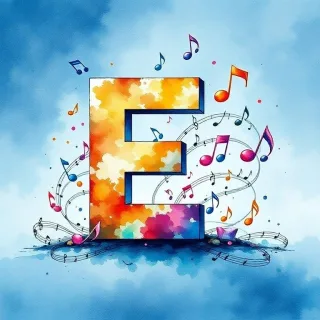 Musical notes 3 — litera E