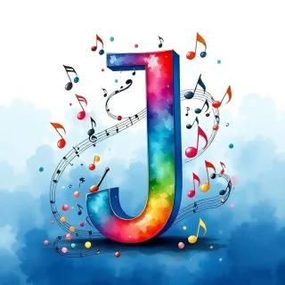 Musical notes 3 — litera J