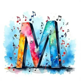 Musical notes 3 — litera M