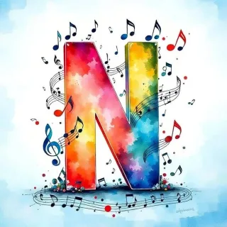 Musical notes 3 — litera N