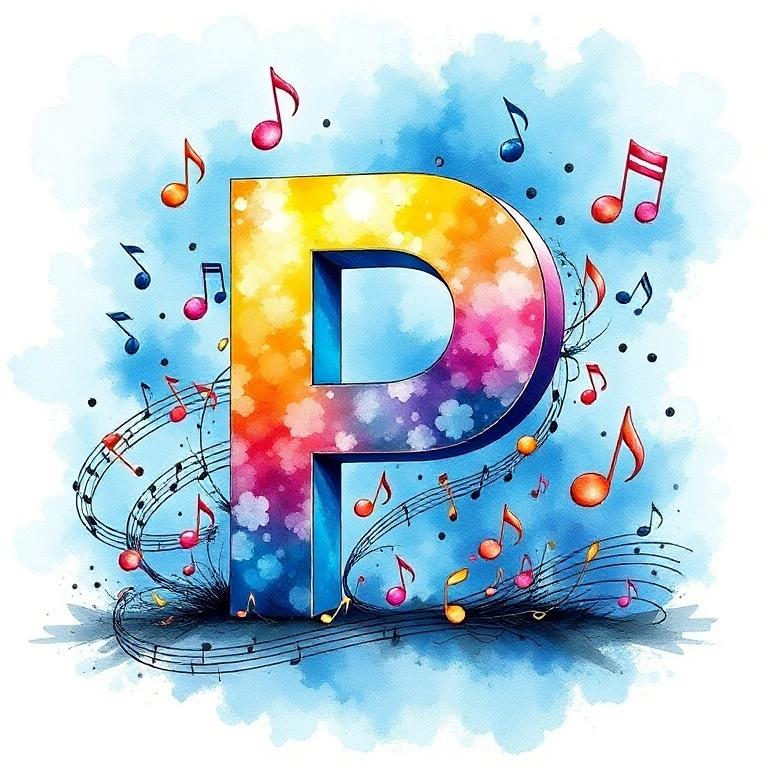 Musical notes 3 — litera P
