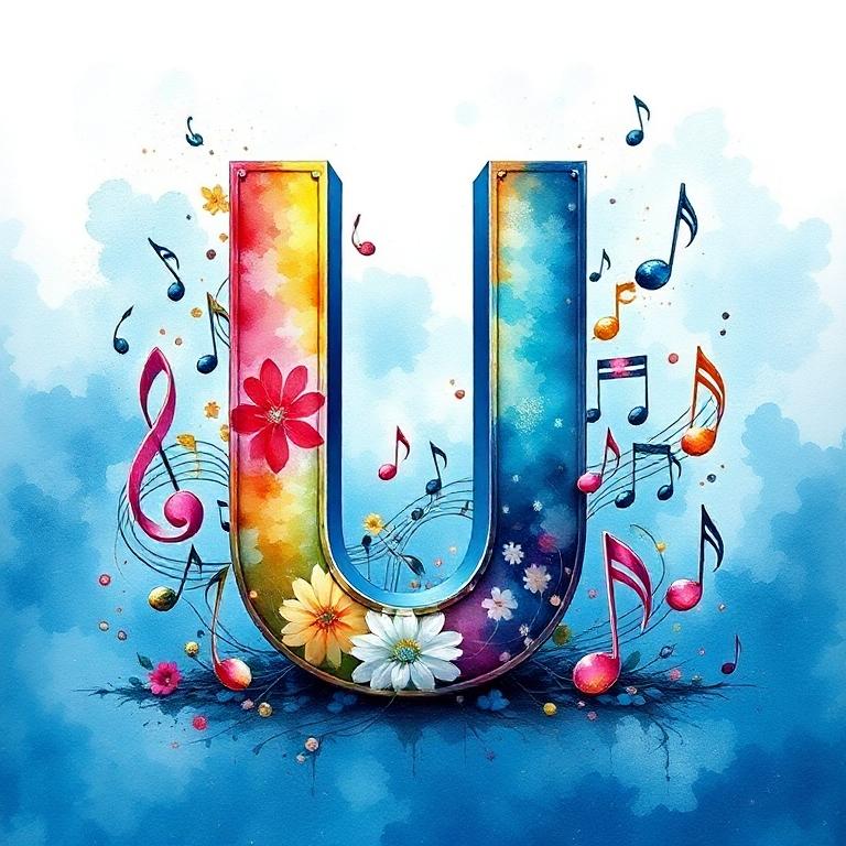 Musical notes 3 — litera U