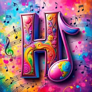 Musical notes 4 — litera H