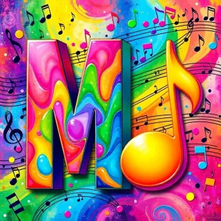 Musical notes 4 — litera M