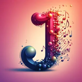 Musical notes — litera J