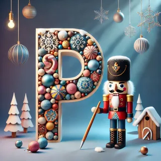 Nutcracker — litera P (wariant 2)