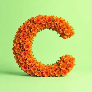 Orange roses — litera C
