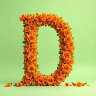 Orange roses — litera D