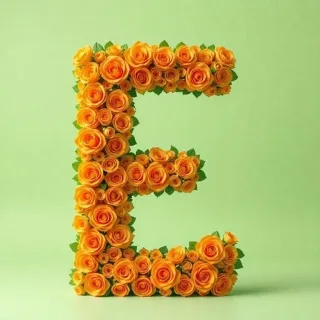 Orange roses — litera E