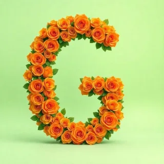 Orange roses — litera G
