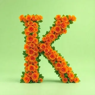 Orange roses — litera K