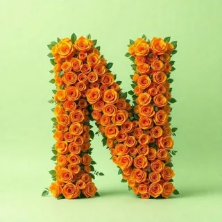 Orange roses — litera N
