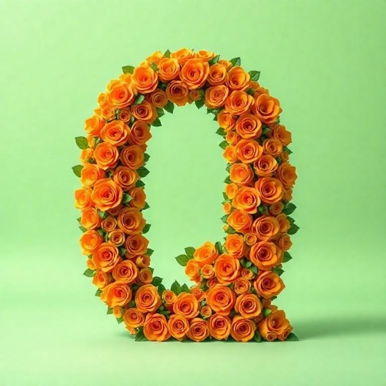 Orange roses — litera Q