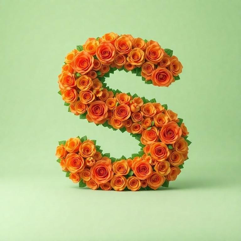 Orange roses — litera S
