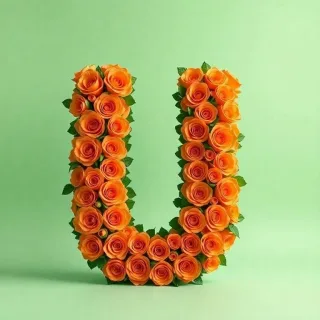 Orange roses — litera U